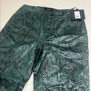Joe's jeans Green Snake Print Pants